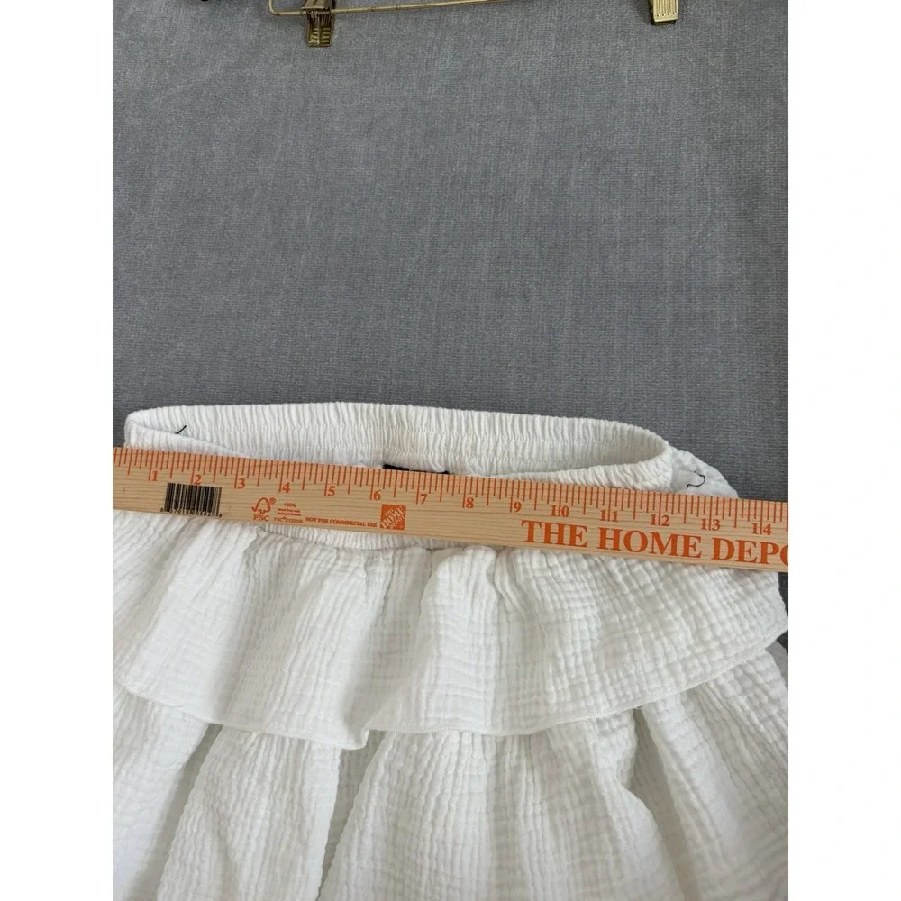 Amy Byer Girls White Ruffle Skirt Size L (14) CUTE!